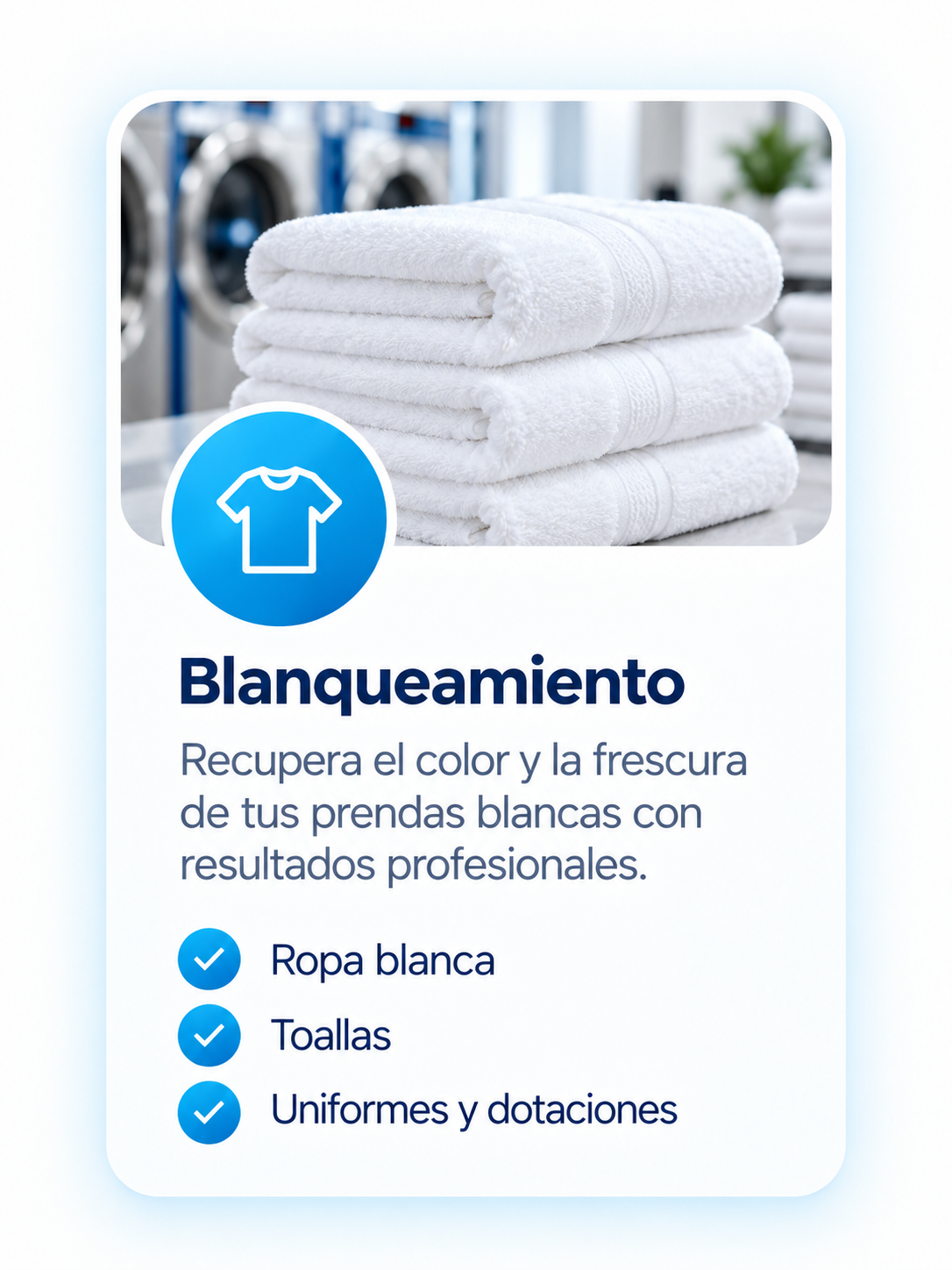 Blanqueamiento de ropa blanca en BluWash Bogotá