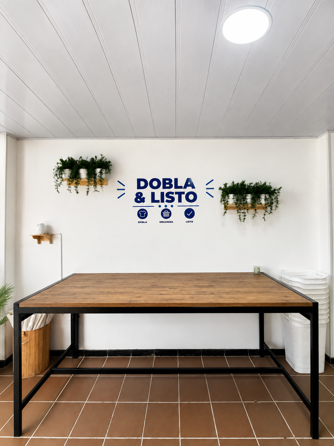 Zona de doblado de ropa BluWash