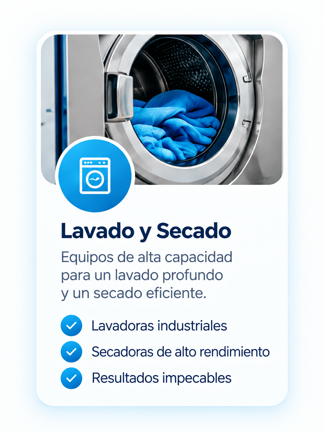 Servicio de lavado y secado BluWash en Bogotá